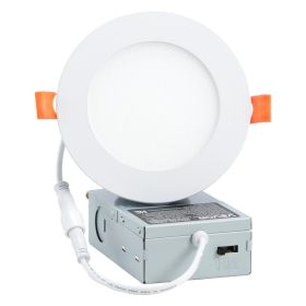 12 Pack 4 Inch LED Recessed Ceiling Light, 5CCT, Ultra-Thin Canless Wafer Downlight with Junction Box, 2700K/3000K/3500K/4000K/5000K Selectable 12 Pack 4 Inch LED Recessed Ceiling Light, 5CCT, Ultra-Thin Canless Wafer Downlight with Junction Box, 2700K/3000K/3500K/4000K/5000K Selectable