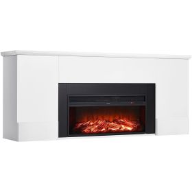 VEVOR 75 inch Freestanding Fireplaces, 1500W 5120BTU Fake Electric Fireplace Stove Heater with Mantel, Overheating Protection, Adjustable Flames VEVOR 75 inch Freestanding Fireplaces, 1500W 5120BTU Fake Electric Fireplace Stove Heater with Mantel, Overheating Protection, Adjustable Flames