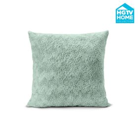 HGTV Curlicue Faux Fur Pillow Quietude 22 x 22 inches HGTV Curlicue Faux Fur Pillow Quietude 22 x 22 inches